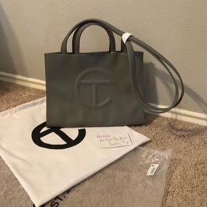 Telfar Medium Gray Shopping Bag